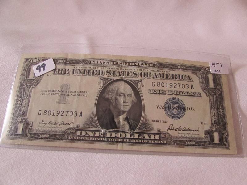 1957 AU Silver Certificate
