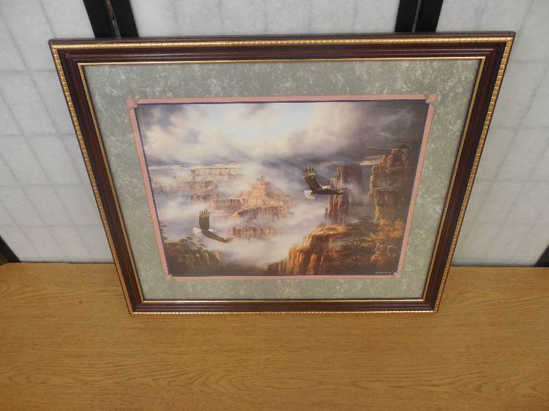 lot 87 image: HOME INTERIOR ARTS BALD EAGLE PAINTING