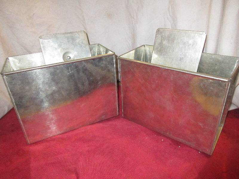 2 STAINLESS SUGAR OR RICE BINS