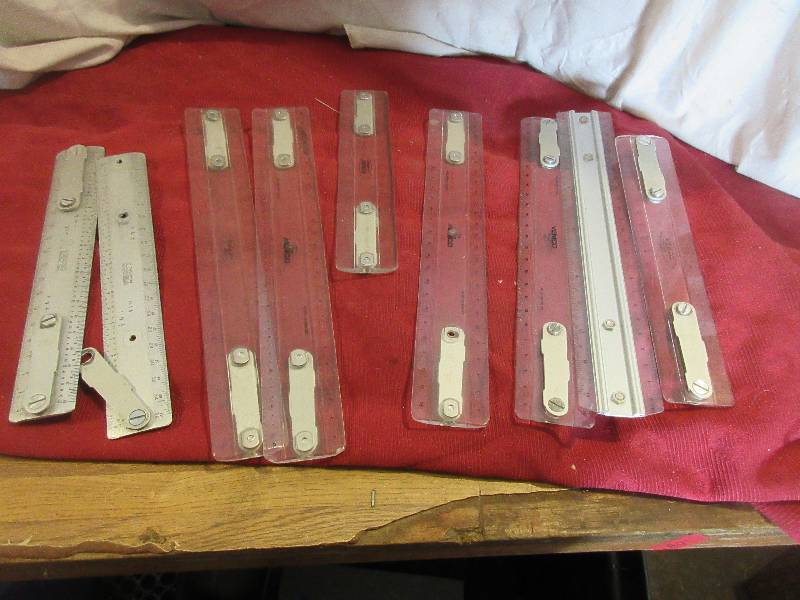 SET OF 8 DRAFTING RULERS