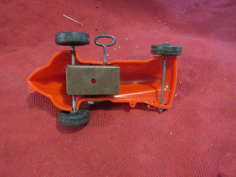 VINTAGE WIND UP DERBY CAR