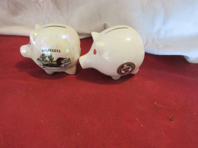 2 COLLECTIBLE PIGGY BANKS