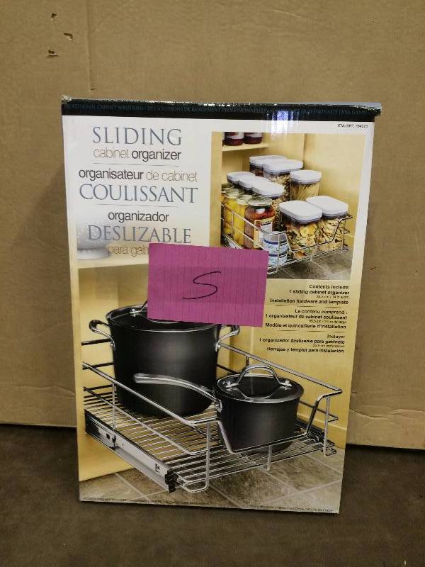 lot 5 image: Sliding Cabinet Organizer New