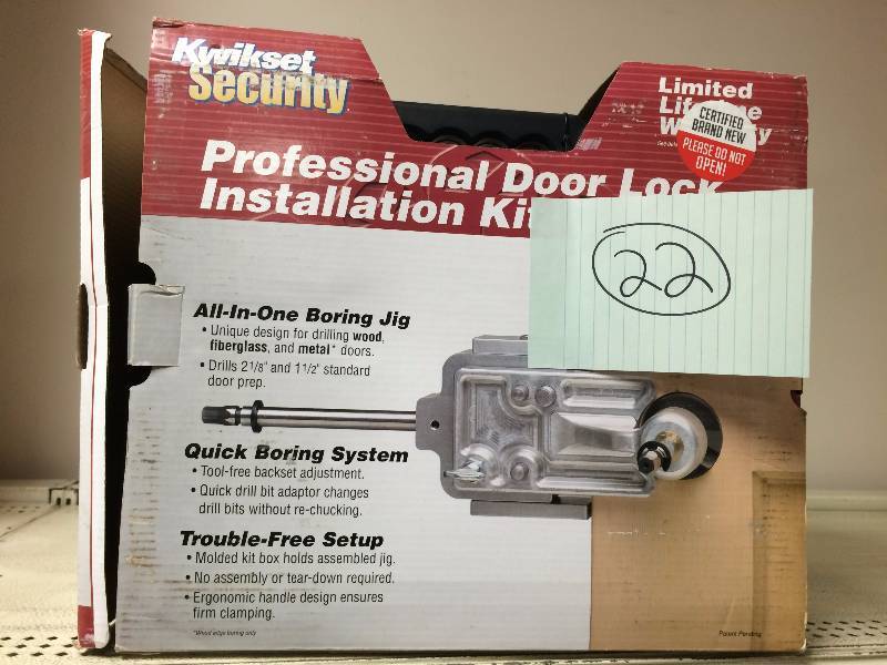 lot 22 image: Kwikset Professional Door Lock Installation Kit New