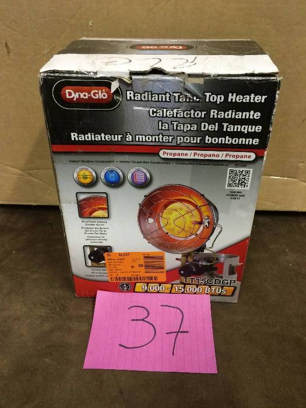 lot 37 image: Dyna Glo Radiant Top Heater