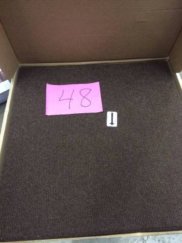 lot 48 image: Traffic Master Brown Ribbed 18 in. x 18 in. Carpet Tile (16 TilesCase)