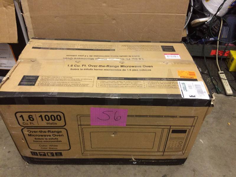 lot 56 image: Over The Range Microwave MC0165UW used tested works