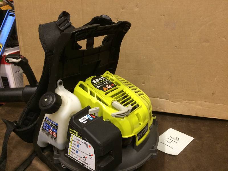 lot 146 image: Ryobi BP42 Backpck Blower Used Tested Works