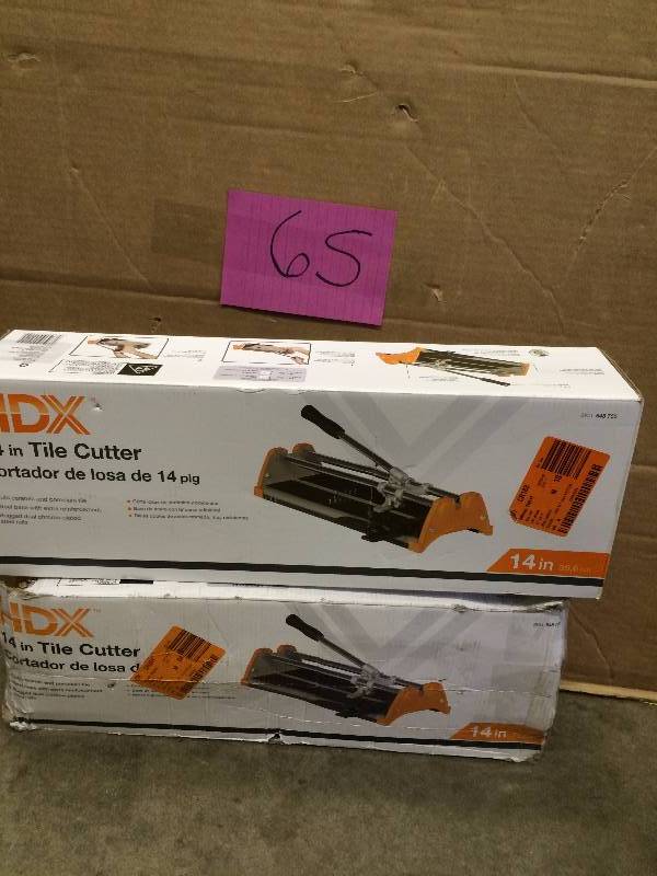 lot 65 image: Lot of 2 - 14 in Tile Cutters