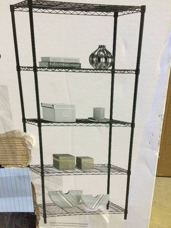 lot 4 image: HDX 5-Shelf 36 in. W x 16 in. L x 72 in. H Storage Unit new