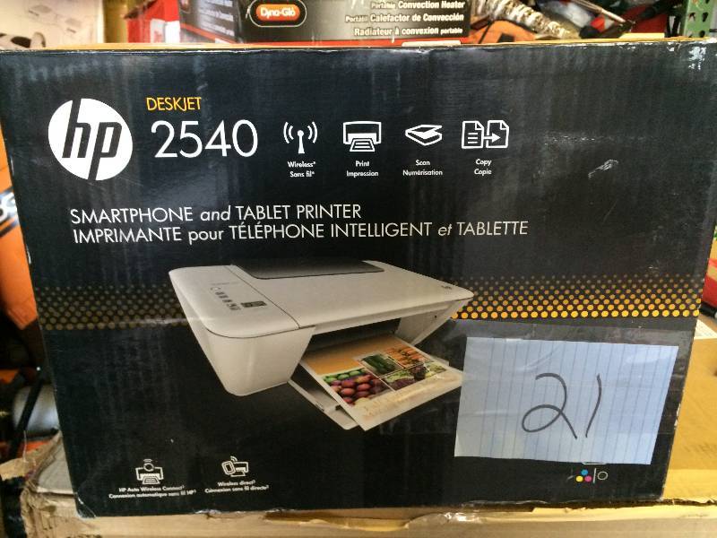 lot 21 image: HP Deskjet 2540 All-in-One Color Ink-jet - Printer  copier  scanner power on no further other test