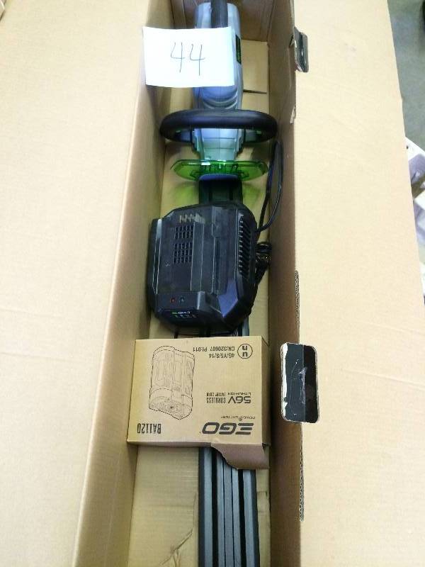 lot 44 image: EGO 24 in. 56-Volt Lithium-ion Cordless Hedge Trimmer battery and charger are include tested working model HT2401