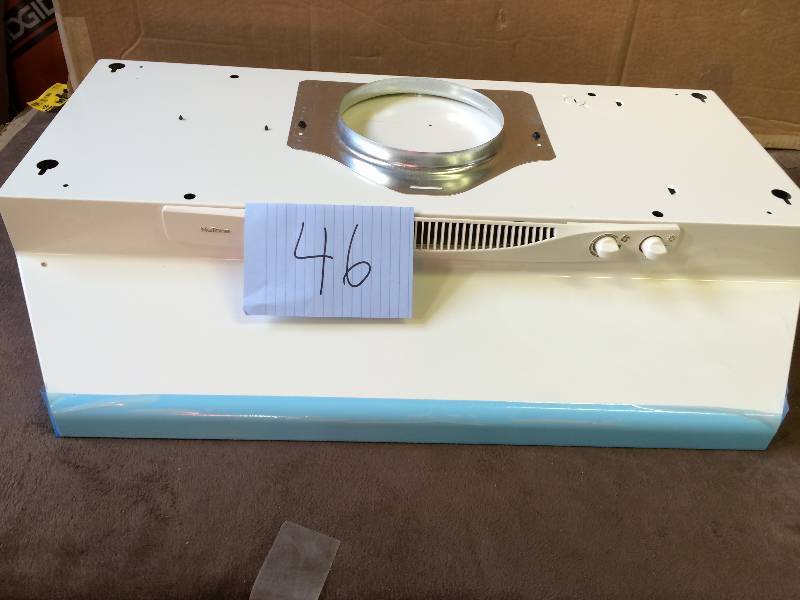 lot 46 image: NUTONE ACS Series 30 in. Convertible Range Hood in Bisque Model # ACS30BC