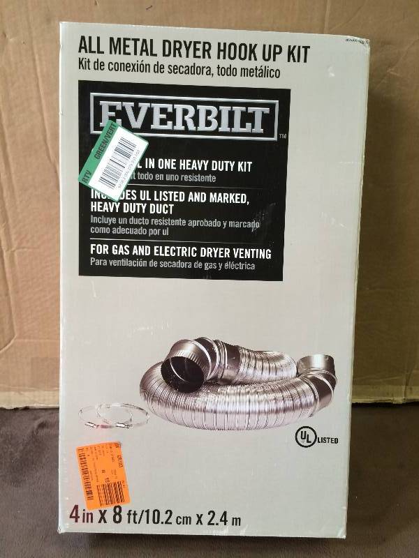 lot 55 image: Everbilt 4 in. x 8 ft. All Metal Dryer Hook-Up Kit