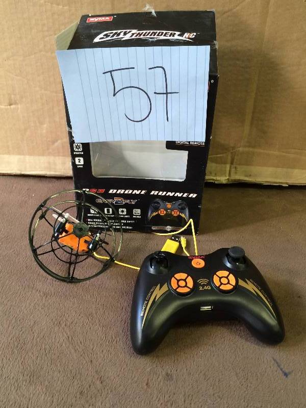 lot 57 image: Syma Sky Thunder RC D63 Drone Runner Orange tested