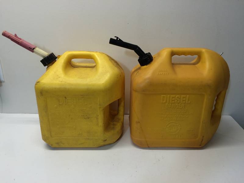 lot 26 image: Two 5 Gallon Diesel Cans