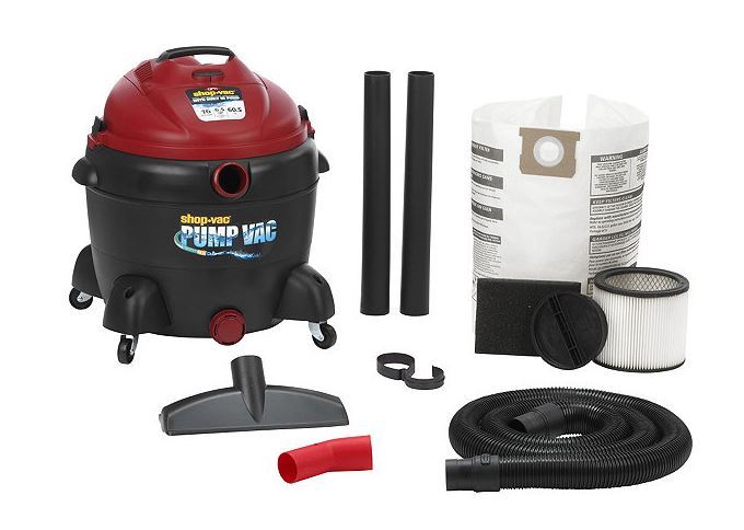 lot 62 image: Shop-Vac 16 Gallon WetDry Vac with Pump