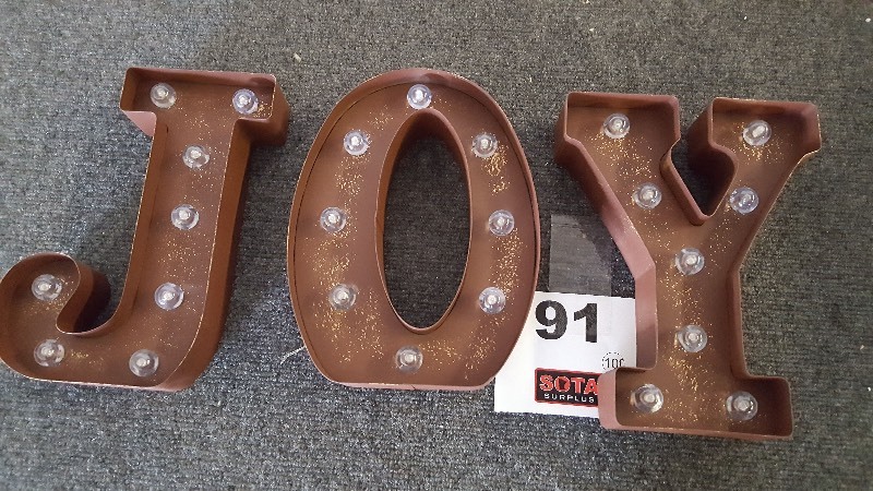 lot 91 image: JOY Nostalgic Sign