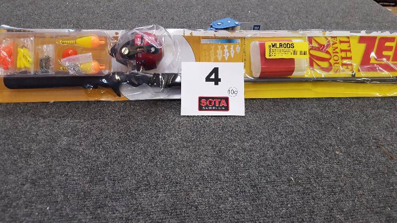 lot 4 image: ZEBCO THE FAMOUS 202 ROD & REEL  TACKLE COMBO