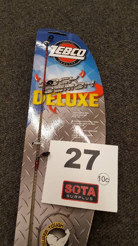 ZEBCO DOCK DEMON DELUXE SILVER/RED, #SOTA Surplus Auction #10-C