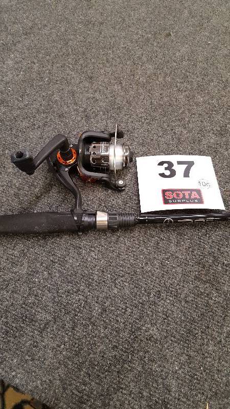 lot 37 image: R2F  READY TO FISH  ROD & REEL W MINI TACKLE BOX  BLACK