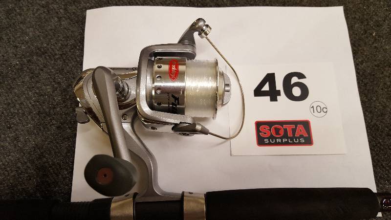 lot 46 image: BERKLEY FUSION SPINNING COMBO 7 ROD & REEL SET  SILVERBLK