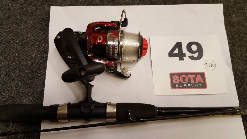 lot 49 image: MATZUP 6 ROD & REEL SET  BLKRED