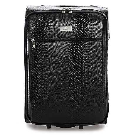TravelRight� Bon Voyage Seven-Piece Python Embossed Luggage Set  BLACK