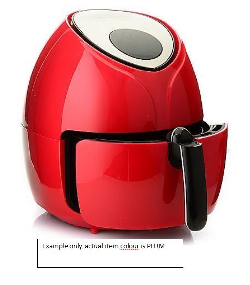 Todd English 1700W 5.8 qt Touchscreen Digital Air Fryer w Steam Rack & Bake Pan  PLUM