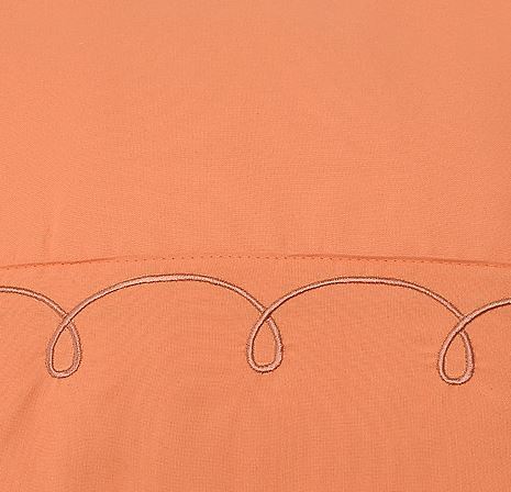 Cozelle� Microfiber Halo Embroidered Hem Six-Piece Sheet Set  PEACH CAL KING