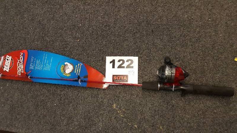 ZEBCO DOCK DEMON ROD AND REEL  REDBLK