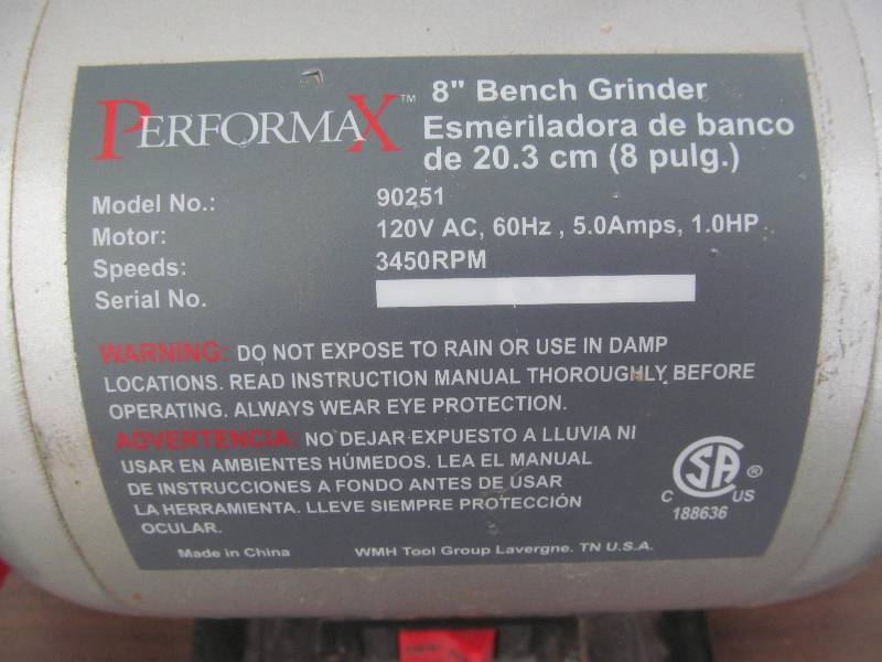 Performax 8 Bench Grinder