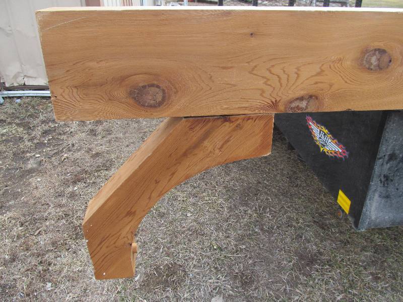 Pine Beam with corner braces