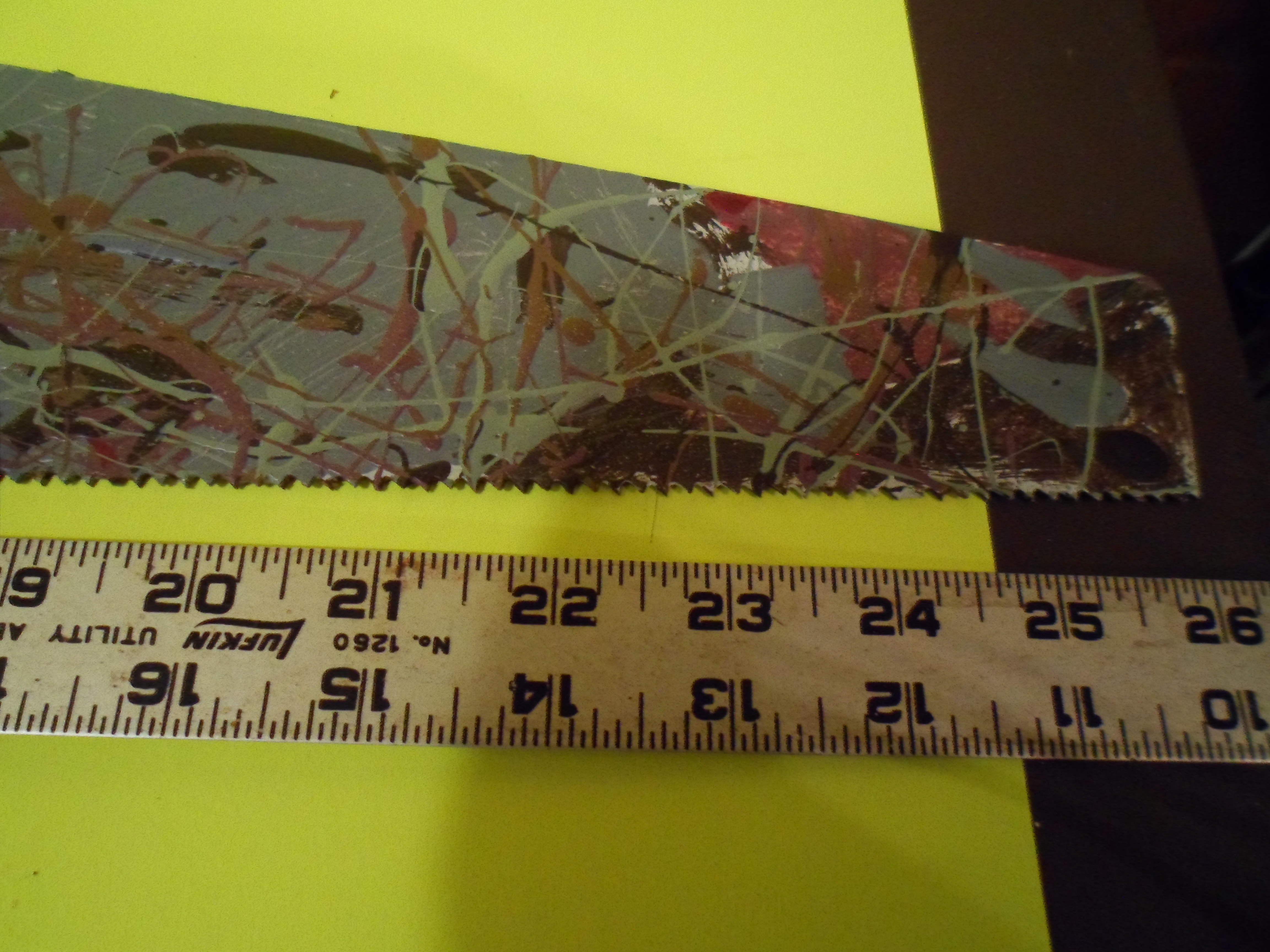 lot 27 image: Vintage Painted Saw