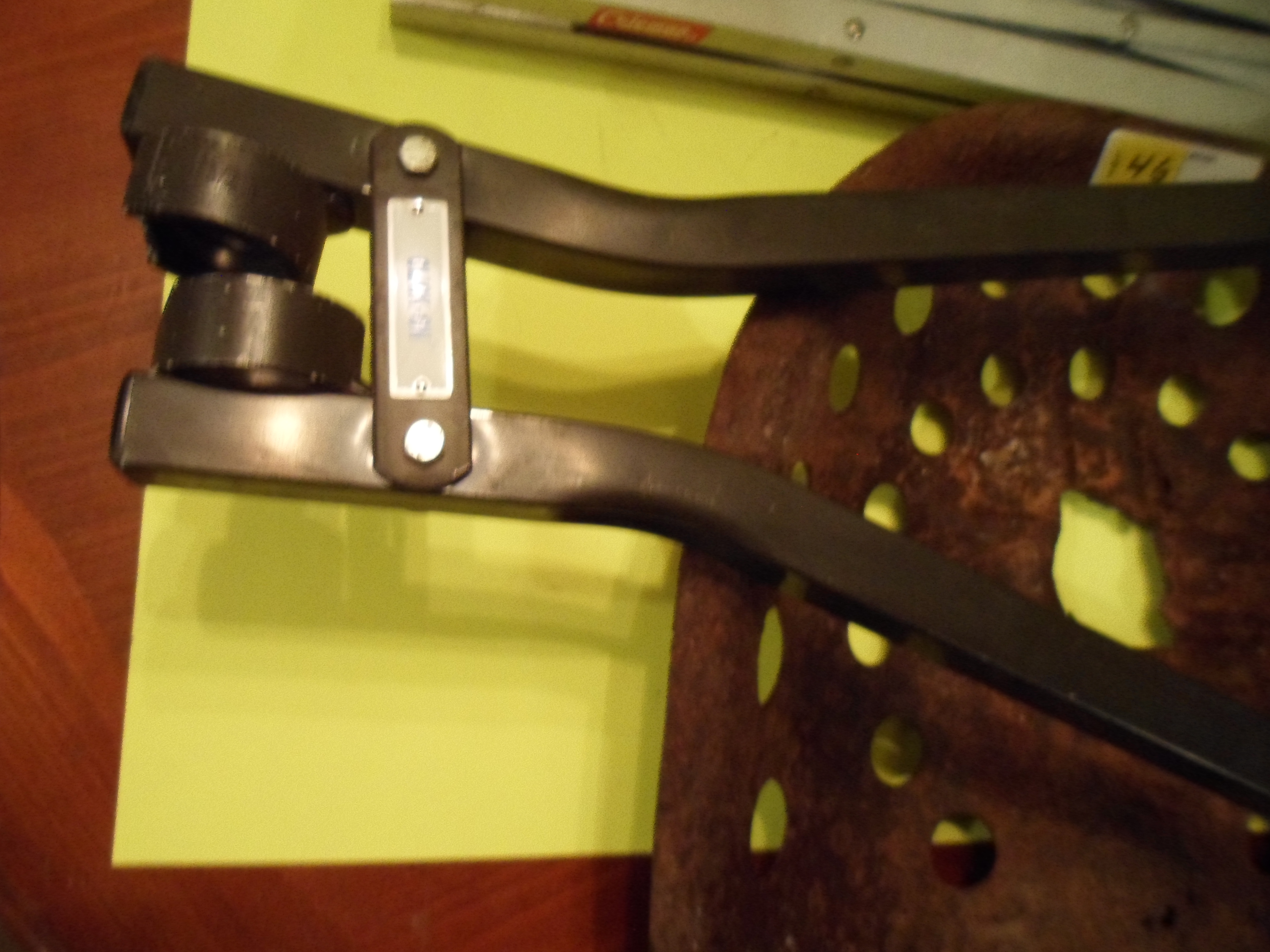 lot 46 image: Antique Tractor Seat & 2 Unknown ToolsStands