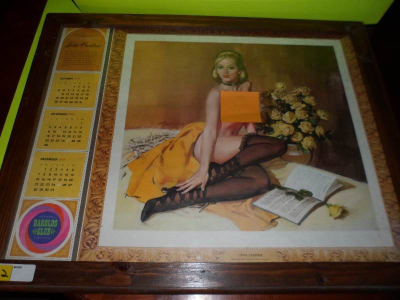 lot 62 image: Harolds Club Reno Nevada Pin Up Girl Calendar