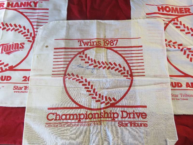 lot 98 image: Lot of 3 Homer Hankies (one is signed)