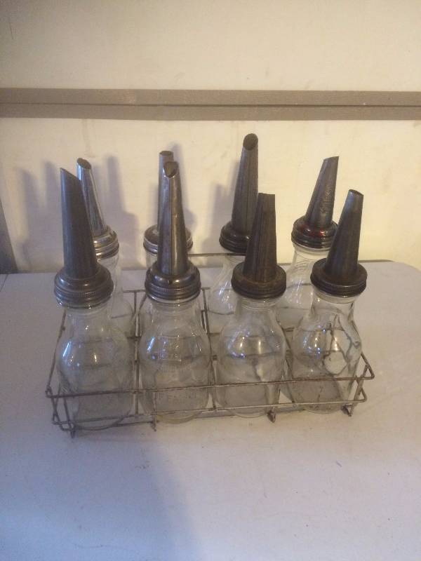 Vintage Glass Oil Bottles