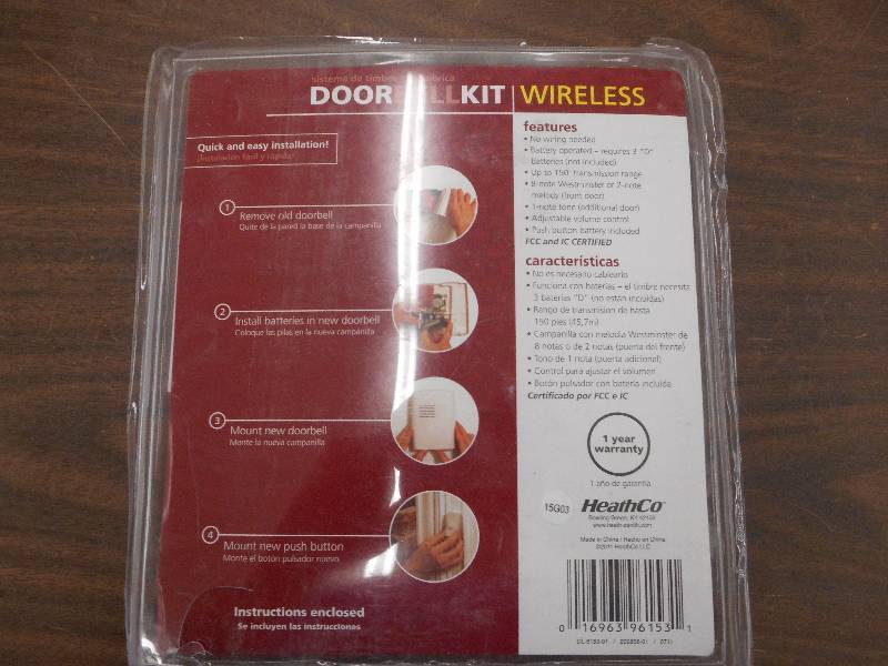 Wireless Battery Operated Door Chime Kit