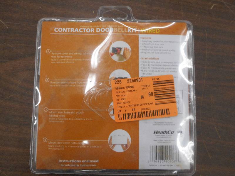 Wired Door Chime Contractor Kit