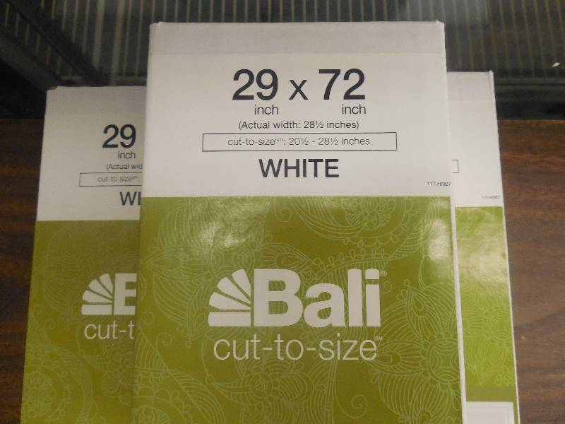 (3) Bali 29 in. x 72 in. White Stock Singlecell Cellular Shade