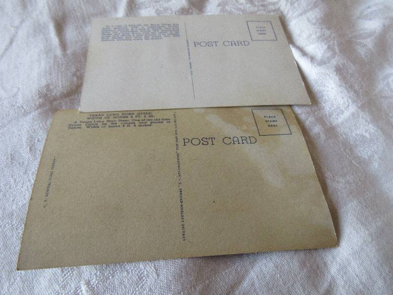 lot 9 image: 2 VINTAGE POSTCARDS