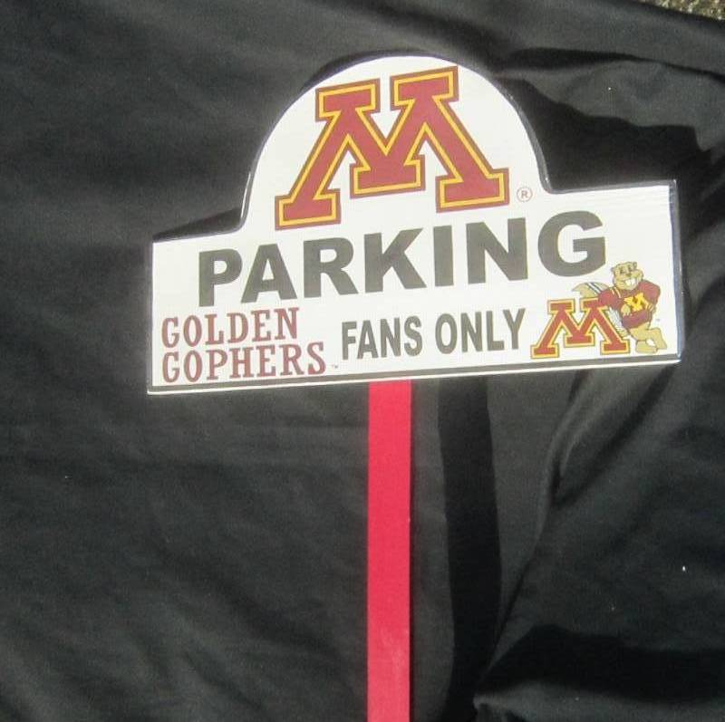 MINNESOTA GOPHER PARKING ONLY SIGN