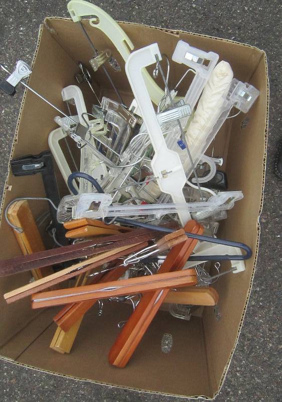 BOX OF HANGERS