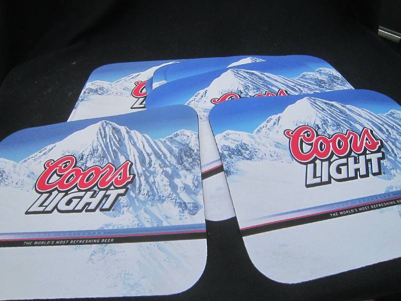 NEW- 12 COORS LIGHT MOUSE PADS