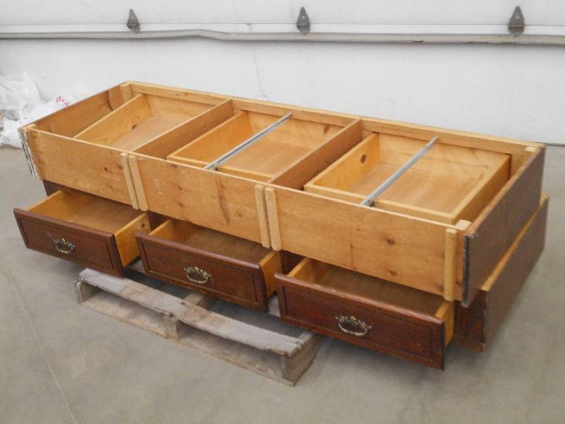lot 48 image: (2) 7ft 3-Drawer Storage Cabinets ...
