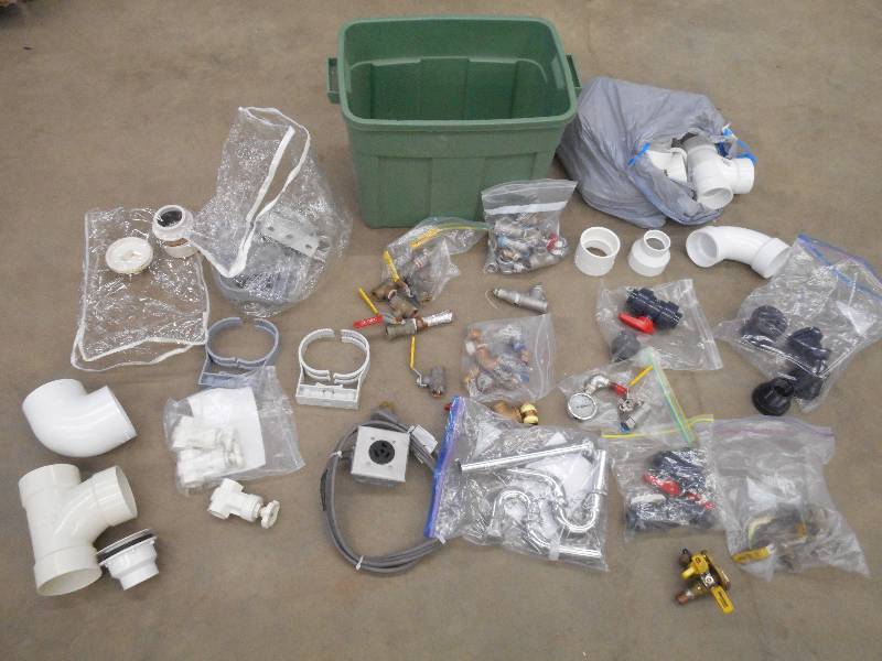 lot 63 image: Tote Of Assorted PVC Pipe Fittings,...