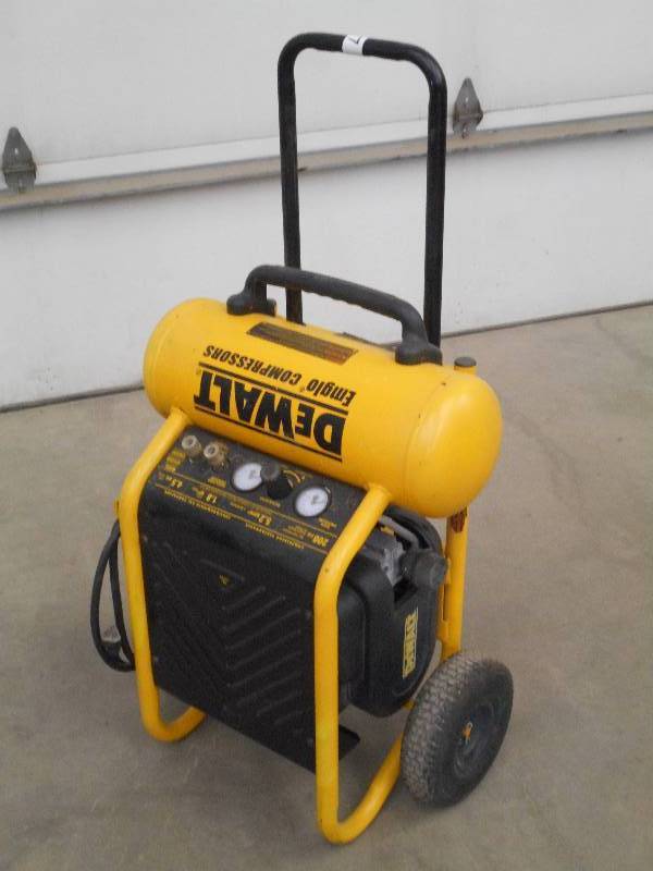 lot 77 image: DeWalt Emglo Twin-Tank Electric Air...