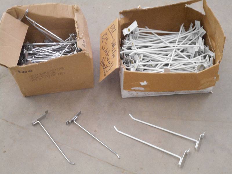 lot 85 image: (2) Boxes Full Of Slat-Board Hooks ...