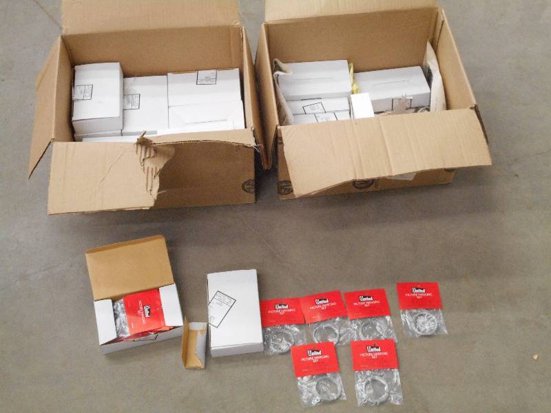 lot 92 image: (2) Boxes Full Of Picture Hanging S...